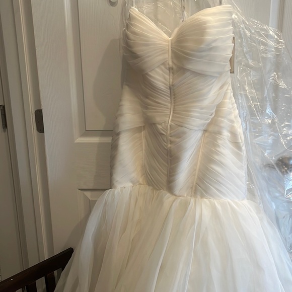 Truly Zac Posen organza wedding gown nwt - Picture 3 of 13